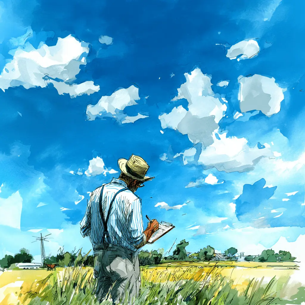 Estate supervisor planning daily field work