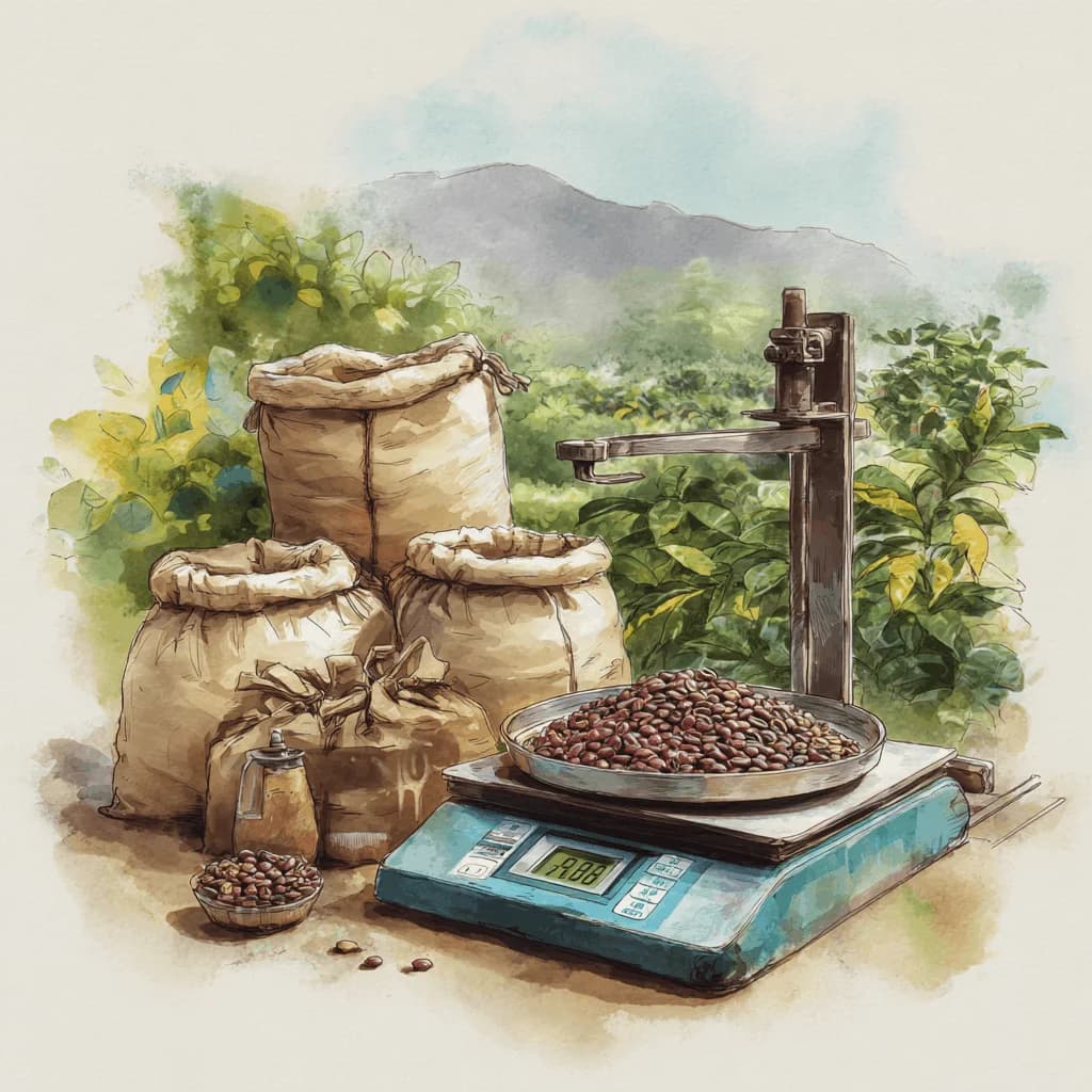 Biometric worker-linked coffee weighment with Ant Scale